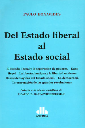 [9789877060171] DEL ESTADO LIBERAL AL ESTADO SOCIAL