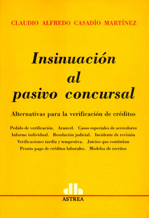 [9789505085460] INSINUACION AL PASIVO CONCURSAL