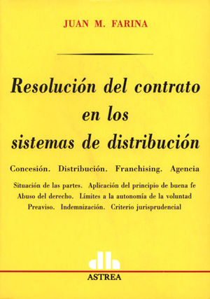[9789505086726] RESOLUCIÓN DEL CONTRATO EN LOS SISTEMAS DE DISTRIBUCIÓN