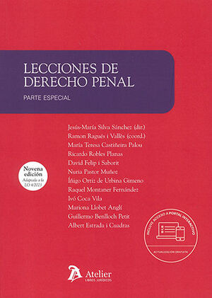 [9788419773432] LECCIONES DE DERECHO PENAL. PARTE ESPECIAL - 9.ª ED. 2023 ADAPTADA A LA LO 4/2023