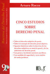 [9789974578265] CINCO ESTUDIOS SOBRE DERECHO PENAL