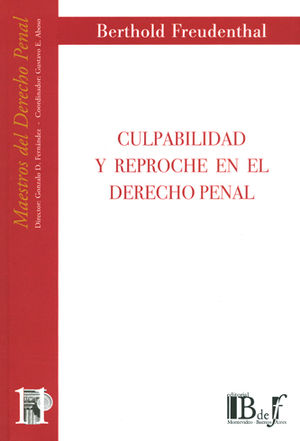 [9789974578289] CULPABILIDAD Y REPROCHE EN EL DERECHO PENAL - 1.ª ED. 2017, REIMP. 2024