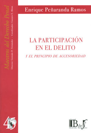 [9789974708488] PARTICIPACIÓN EN EL DELITO, LA - 1.ª ED. 2015, 1.ª REIMP. 2021