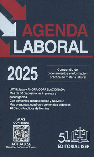 [9786075415550] AGENDA LABORAL - 38.ª ED. 2025 (ECONÓMICA)
