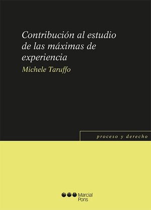 [9788413816425] CONTRIBUCIÓN AL ESTUDIO DE LAS MÁXIMAS DE EXPERIENCIA - 1.ª ED. 2023
